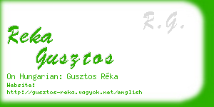 reka gusztos business card